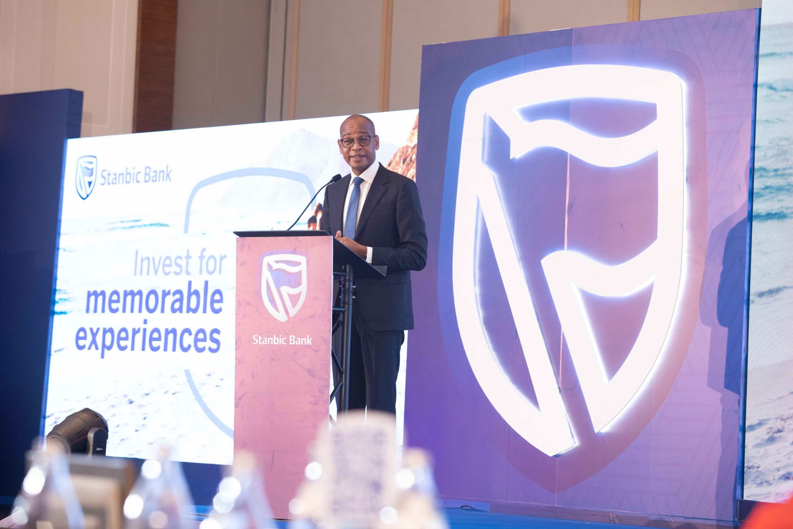 Dr Joshua Oigara, Chief Executive, Stanbic Bank Kenya and South Sudan during the launch of the Stanbic Money Market Fund (KES) and the Stanbic Fixed Income Fund (USD)