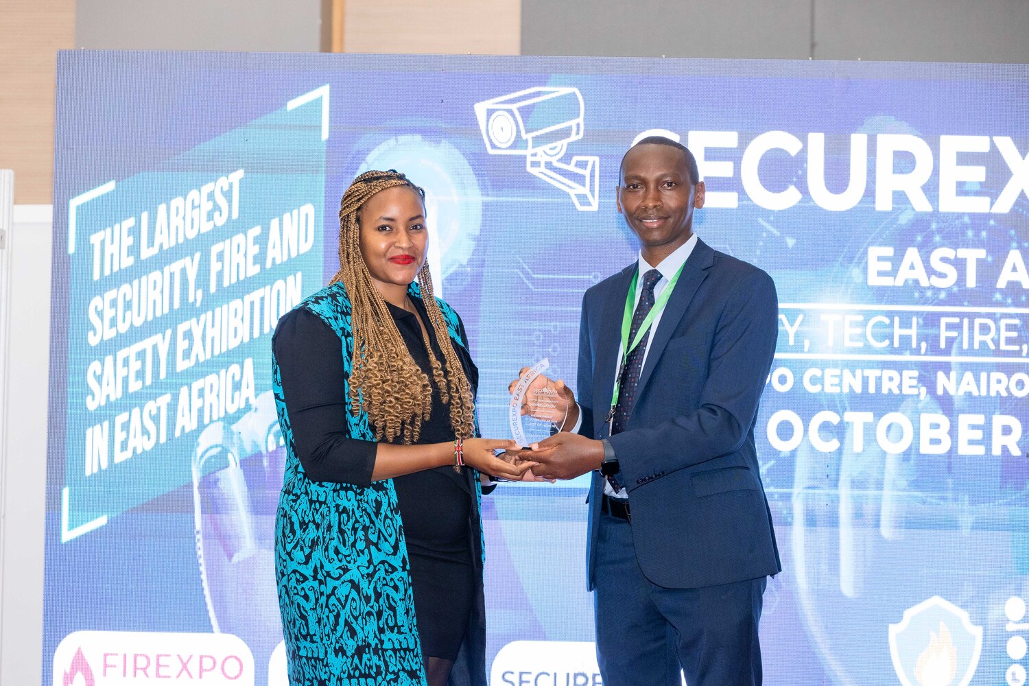 From Left; Thomas Bwaley, Director for Programmes & Standards, ICT Authority, Angela Kinyua, MD, Montgomery Group East Africa and Philip Irode, Deputy Director, Information Systems Security (Cybersecurity) at ICT Authority during the opening of the 9th Edition of Securexpo East Africa at Sarit Expo Centre, Westlands, Nairobi.