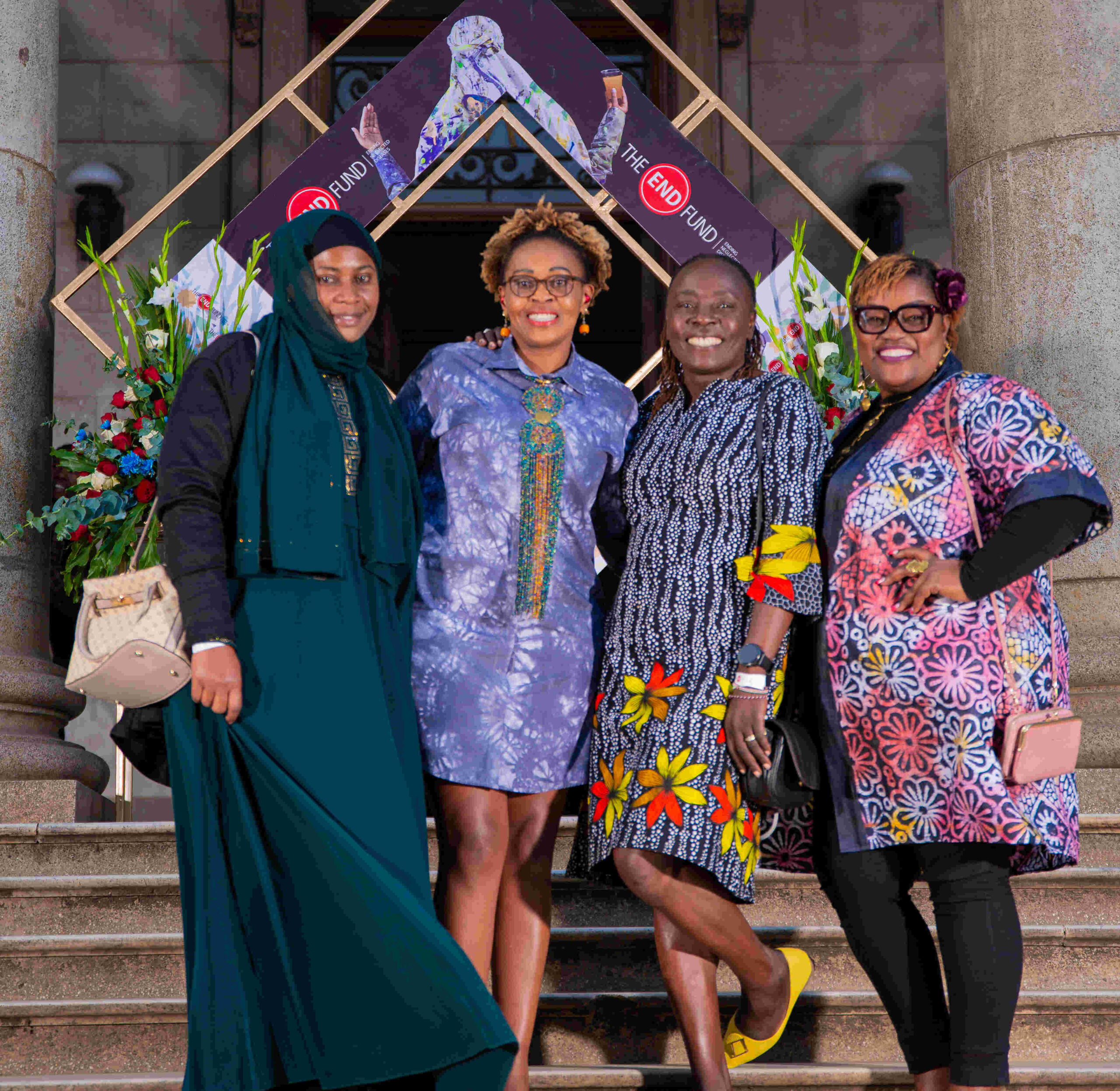 END Fund team, Irene Chami, 2nd from the left, Carolyne Kutsushi, last right, and guests.