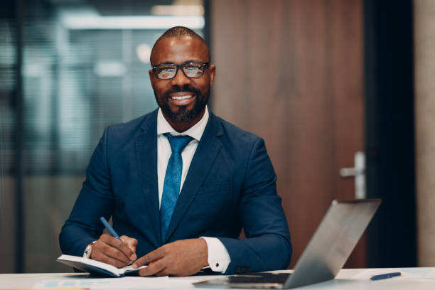 black man in office