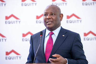 Equity Group Managing Director and CEO Dr. James Mwangi during the Q3 Investor Briefing at Equity Centre.