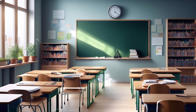 Empty Private School classroom in Kenya