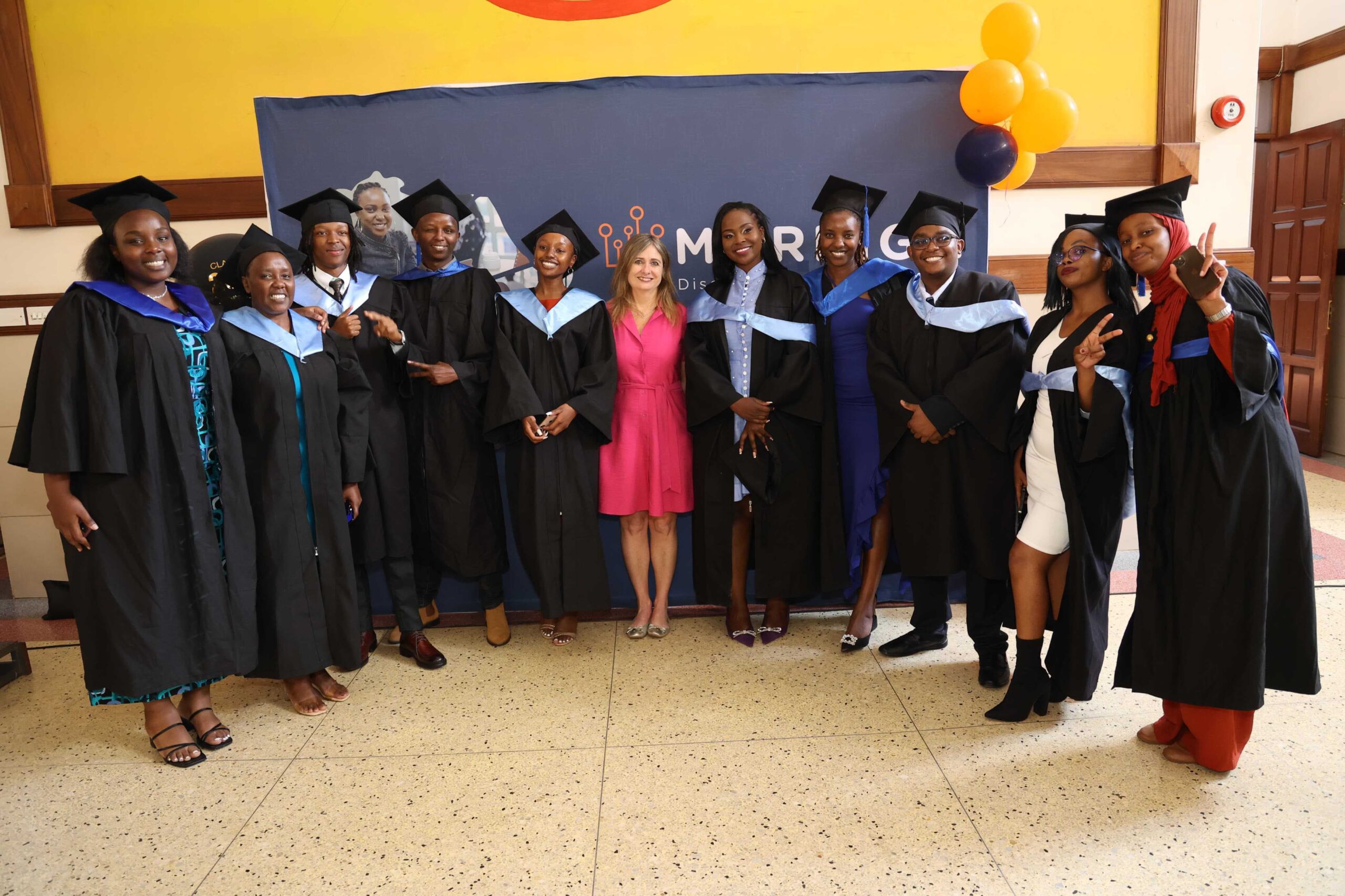 Nikki Germany - CEO, Moringa with graduating students of Nove 2024