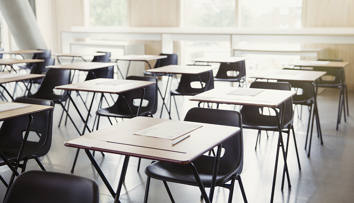 empty classroom in kenyan school