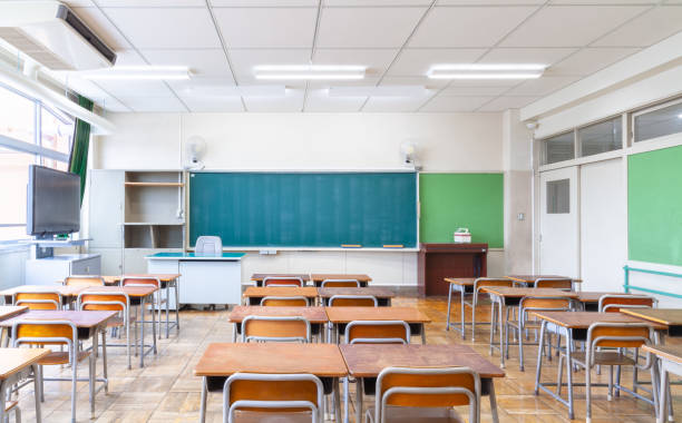 empty Highschool classroom