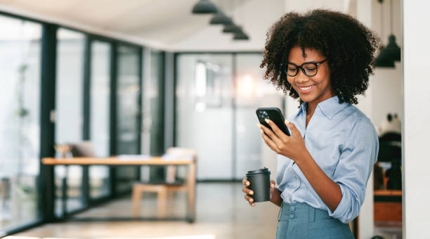 woman checking her phone