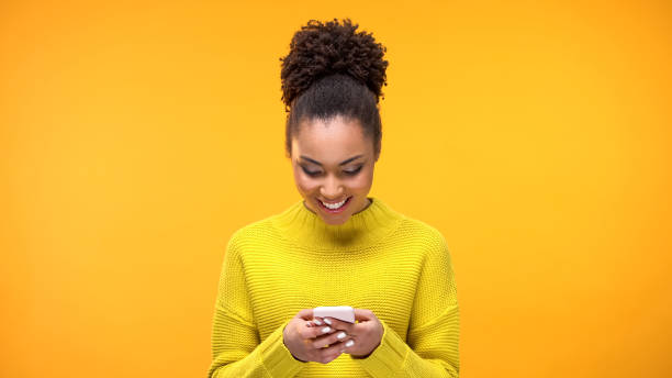 woman using phone