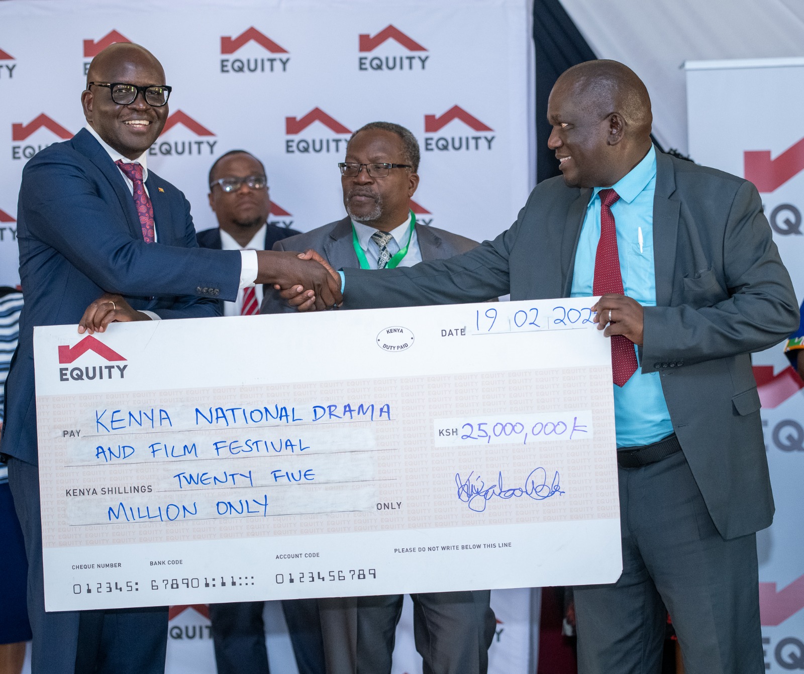 Equity Bank has committed Kshs. 25 million to support this year’s Kenya National Drama and Film Festival at all levels; national, regional, county, and sub-county.