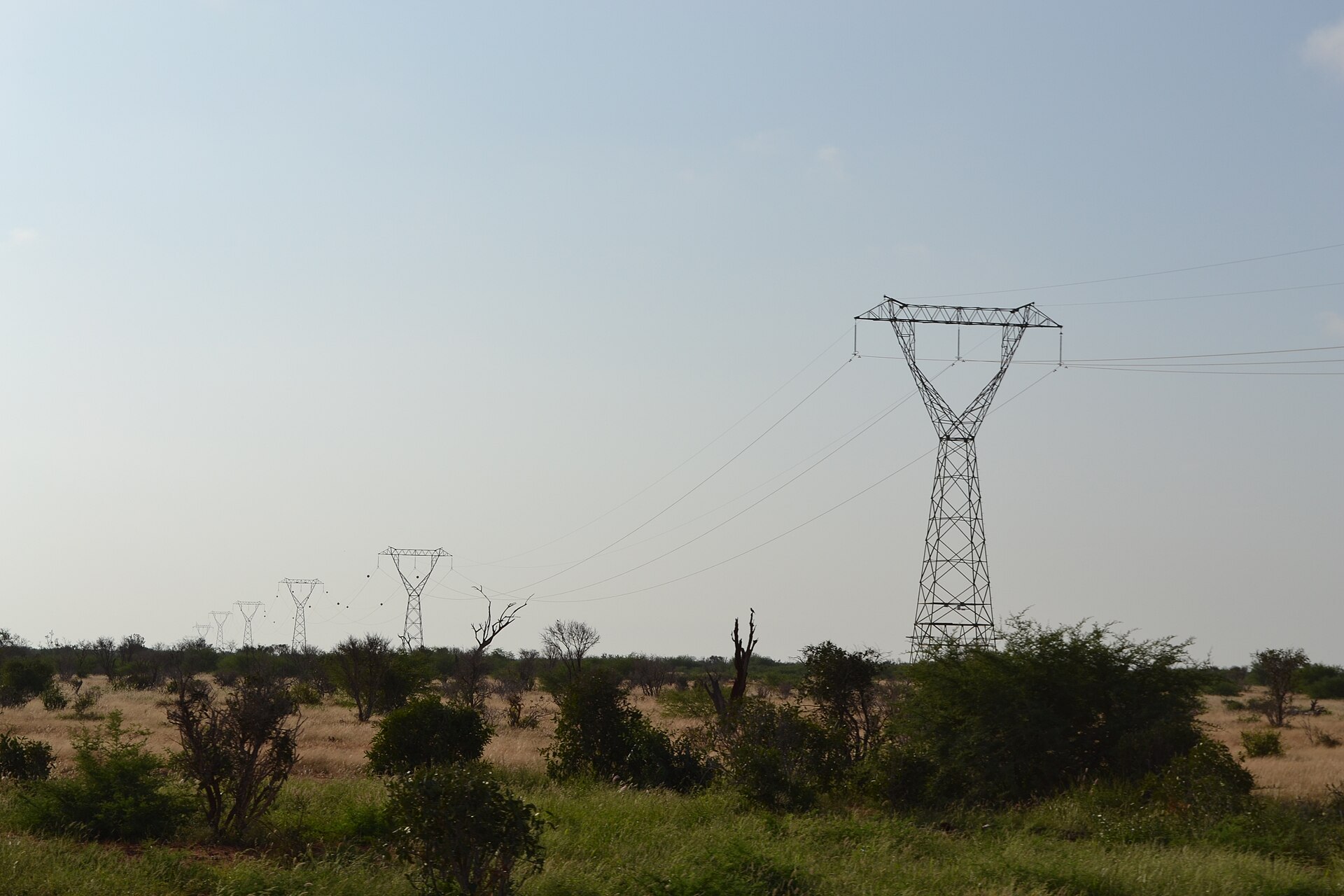 Electricity transmission line in Kenya