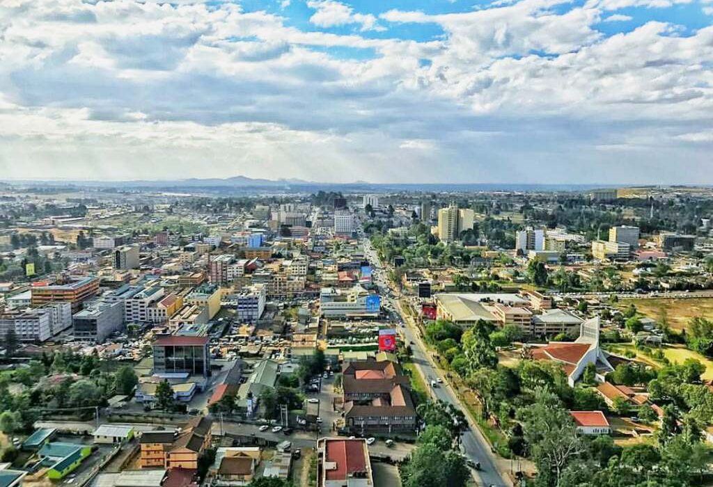 Skyline of Eldoret town facing west