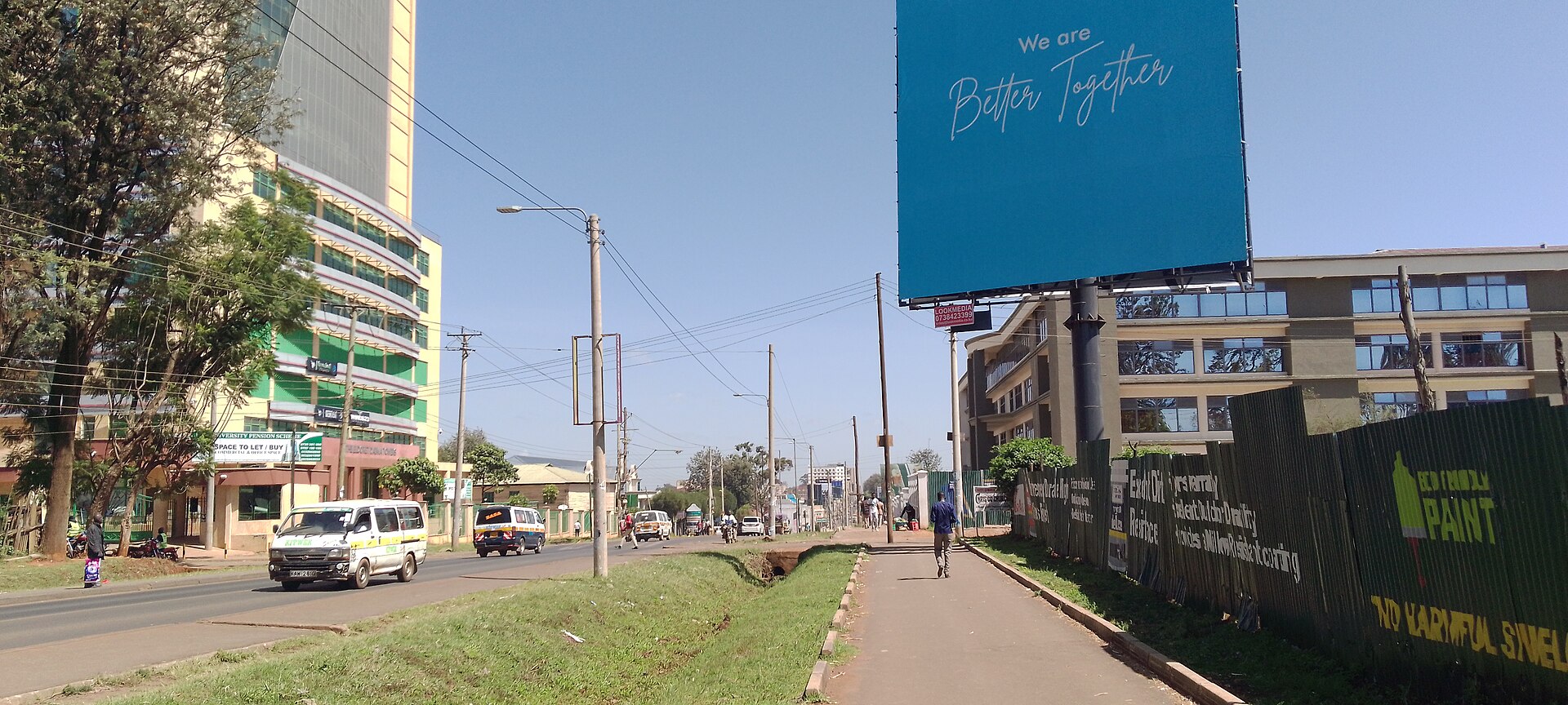 View of Eldoret CBD from the east