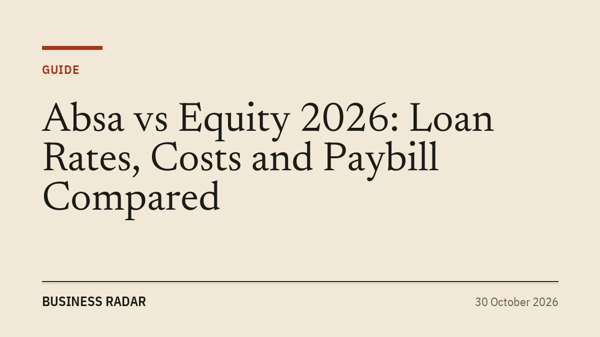 Absa vs Equity 2026: Loan Rates, Costs and Paybill Compared