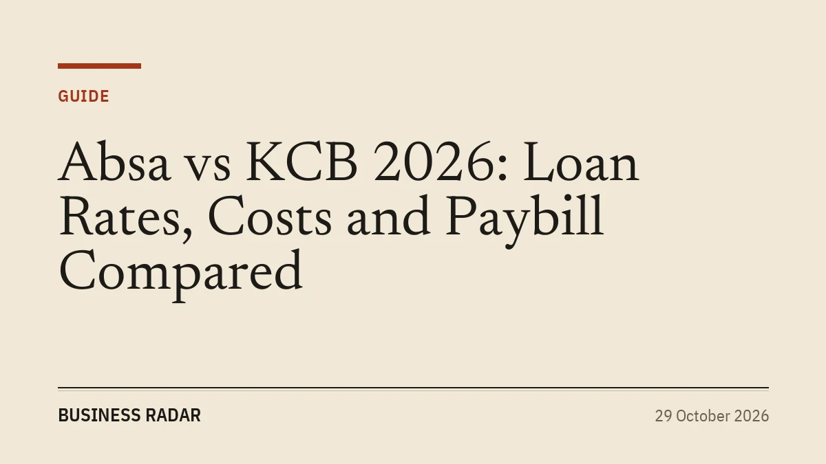 Absa vs KCB 2026: Loan Rates, Costs and Paybill Compared
