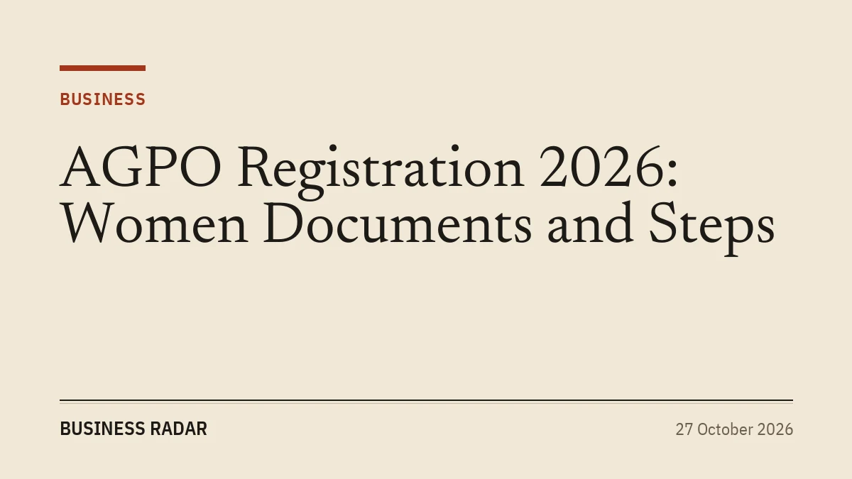 AGPO Registration 2026: Women Documents and Steps