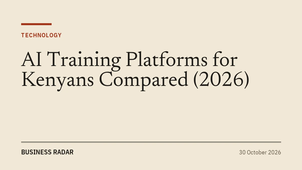 AI Training Platforms for Kenyans Compared (2026)