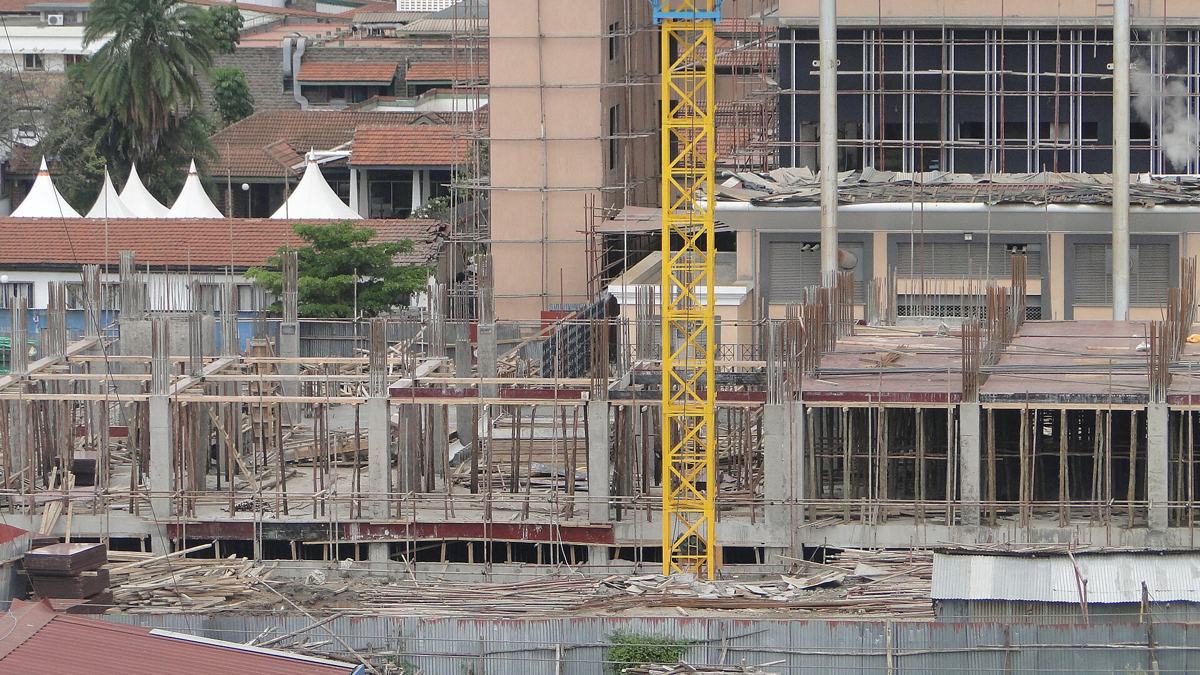 A building under construction in Nairobi