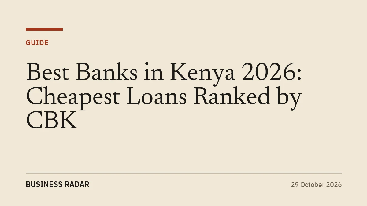 Best Banks in Kenya 2026: Cheapest Loans Ranked by CBK