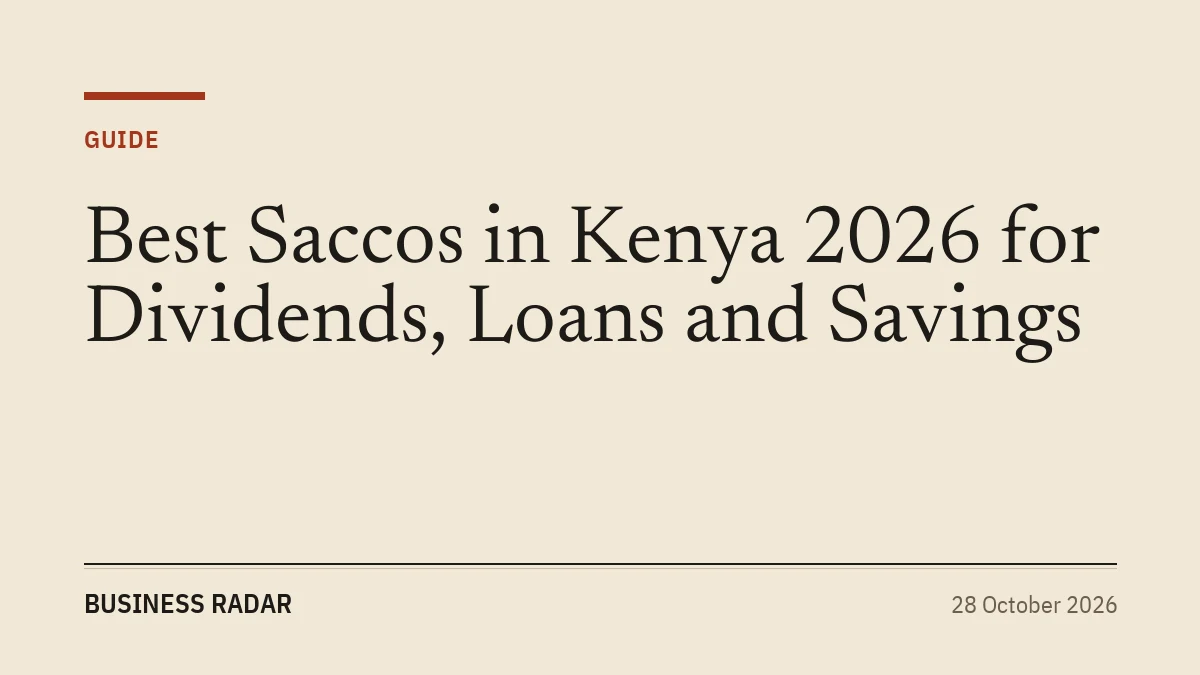 Best Saccos in Kenya 2026 for Dividends, Loans and Savings