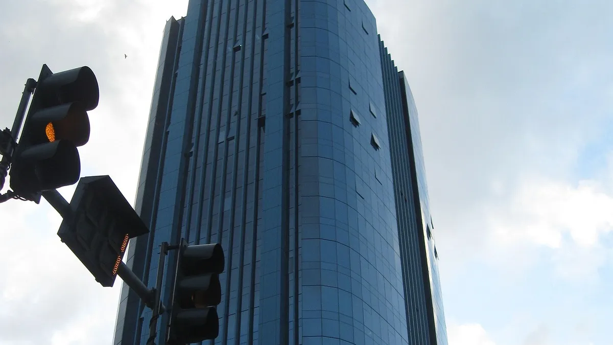 Glass bank tower in Nairobi: illustrating cbk weekly bulletin