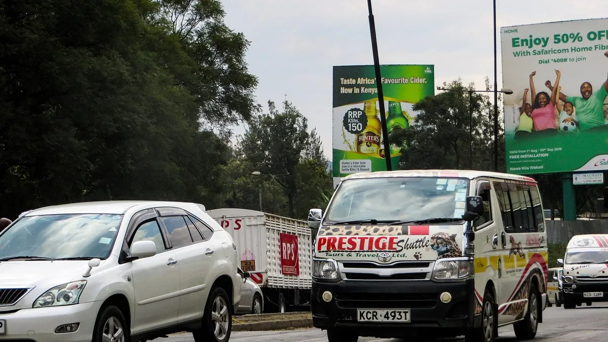 Matatus and cars in Nairobi traffic: Fuel Cost Calculator Kenya (EPRA Prices October 2026)