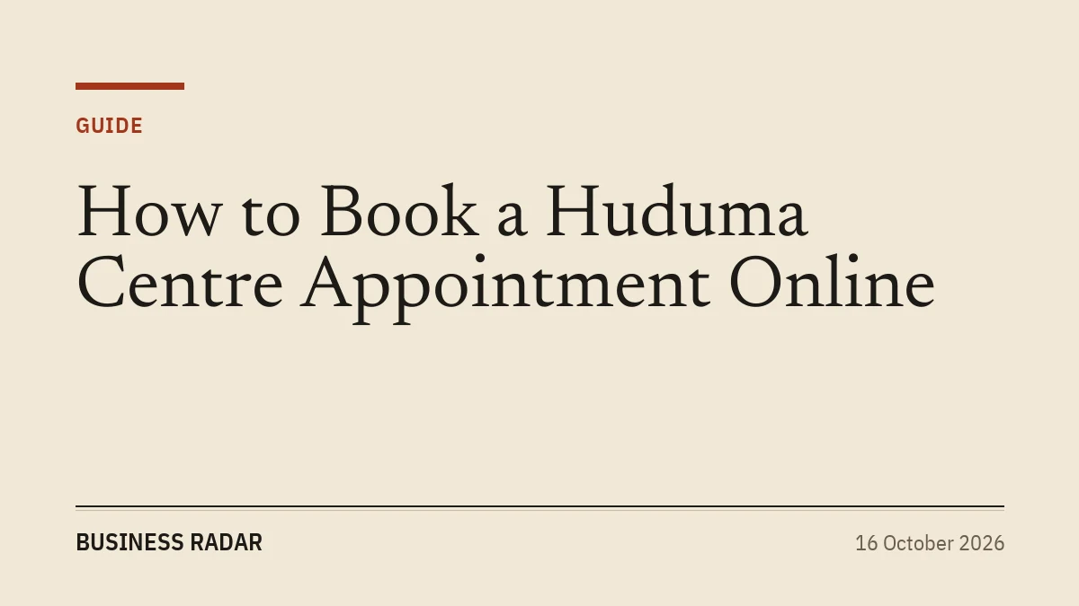 How to Book a Huduma Centre Appointment Online