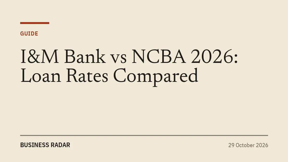 I&M Bank vs NCBA 2026: Loan Rates Compared