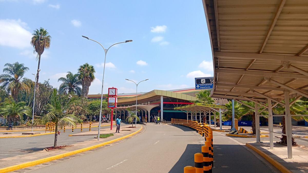 Terminal building at Jomo Kenyatta International Airport in Nairobi