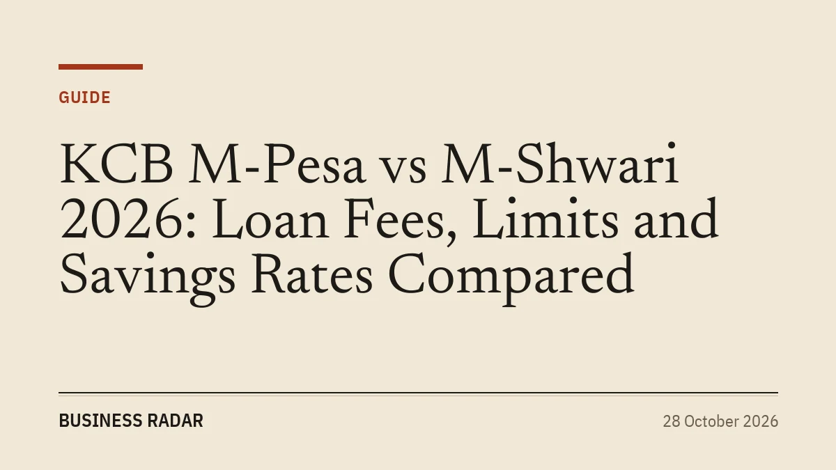 KCB M-Pesa vs M-Shwari 2026: Loan Fees, Limits and Savings Rates Compared