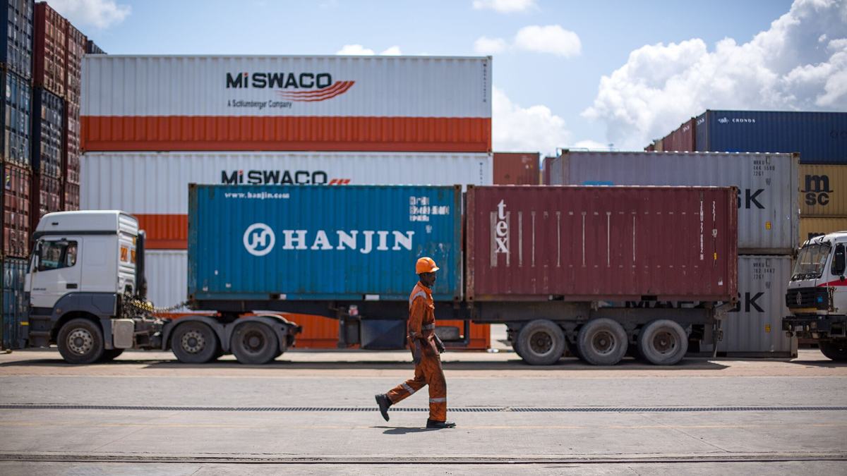 Container truck at the Port of Mombasa