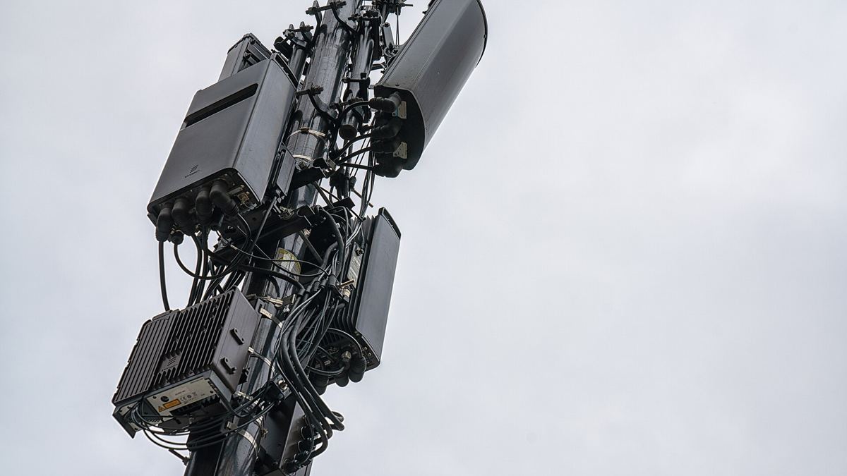 5G antennas mounted on a cellular tower
