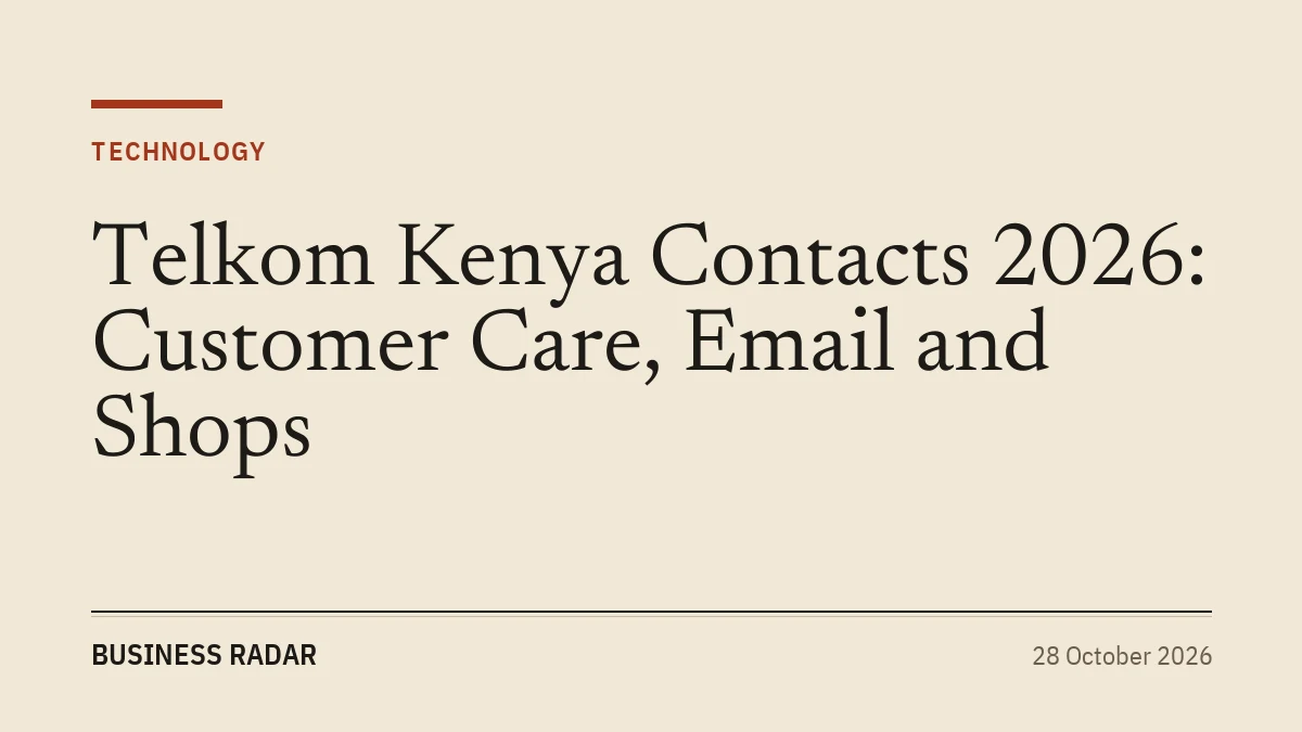 Telkom Kenya Contacts 2026: Customer Care, Email and Shops