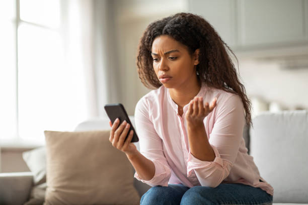 woman shocked at phone
